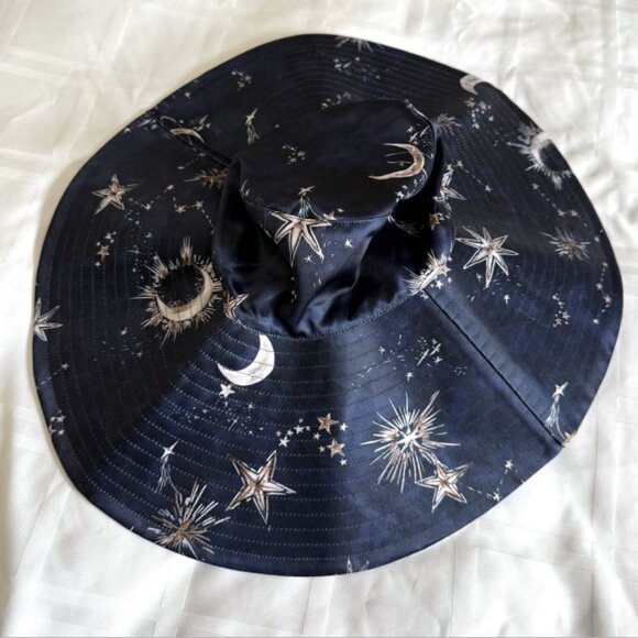 Johnny Was Zolita Reversible Beach Hat Floral Celestial Super Nova Wide Brim NWT main image 6